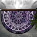 Semicircle mandala doormat anti-slip floor mat for entryway and hallway home decor - 40*60cm / Mandala Half Circle 4