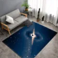 3D Universe Starry Sky Carpet Modern Black Hole Design Rug for Bedroom Living Room Bedside Floor - Cosmic Planet Series (9)