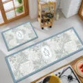 Kitchen floor mat set, absorbent and oil-proof floral non-slip rug for home use - 40*60cm / RZ-Nanyeh
