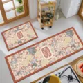 Set di tappeti da cucina in stile americano, runner vintage floreale per la casa. - RZ-Stagione Autunnale