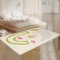 Minimalist abstract pattern bedroom carpet, cozy living room floor mat variant for home decor - Declining