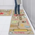 Kitchen mats set two pieces anti slip washable kitchen runner rugs beige home decor floor - Kitchen Tools Theme