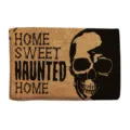 Halloween spooky skull doormat, home sweet haunted home welcome mat for indoor entrance and floor. - Wsj-13