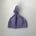 Cute purple baby knot hat, soft infant beanie cap with top tie, comfortable newborn headwear - One Size / Light Purple Hat
