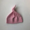 Cute pink baby knot hat infant newborn soft cotton beanie cap daily wear accessory - One Size / Light Pink Hat
