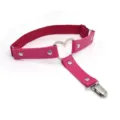 Pink heart ring leg garter punk gothic elastic thigh strap sexy body harness accessory - Rose Red
