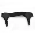 Detalle de accesorio de pinza de liguero elástico negro, soporte de calcetín ajustable. - 1 Pareja/Paquete / Negro