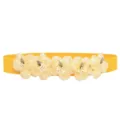 Women Elastic Waist Belt Floral Dress Stretchy Cinch Belt Yellow Fashion Accessory - 5 Flowers Color 16