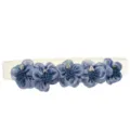 Stylish women's elastic waist belt featuring elegant blue fabric flower decorations for dresses. - 5 Flowers Color 10