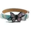Y2K women belt with enamel butterfly buckle and gradient strap, stylish jeans dress accessory. - Color 6