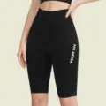 AMIMEDEA High Waist Seamless Biker Shorts for Women Black Yoga Fitness Workout Leggings - S / Bottoms / Black