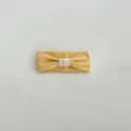 Cute yellow baby headband with white knot, soft cotton infant hair accessory for daily wear. - Light Yellow Headband