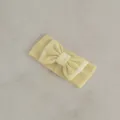 Yellow ribbed baby headband featuring sweet bow and contrast trim for lovely infant daily wear. - Goose Yellow Hairband