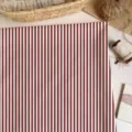 Red and white striped fabric, retro cotton material for DIY sewing, tablecloth and home decor. - Red and White Vertical Stripes (SZBA146704) / 30x20cm