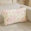 Χαριτωμένο Μαξιλάρι Μήλο Ροζ Καρό Kawaii για Διακόσμηση Σαλονιού Υπνοδωματίου Καναπέ - 50x30cm (Χωρίς Πυρήνα) / Ροζ Σύννεφο Μήλο (AZOW03)