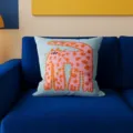 Cute cartoon sofa throw pillow cover featuring a whimsical pink cat print for living room bed. - 35x35cm (Cover Only) / Pink Cat Style (SBZA275701)