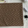 Brown star print fabric for DIY sewing, handmade crafts, and pastoral home tablecloths. - 30x20cm (Mat) / Star Style (SZBA081402)