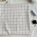 Korean style brown polka dot grid fabric, ideal for DIY home tablecloth and craft projects. - Grid Polka Dot Style (SZBA081406)