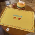 Cartoon tomato pattern cotton linen placemat cute table mat for dorm dining room decoration - Yellow Vegetable (GL12)