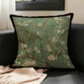 Vintage Deko Kissenhülle mit klassischem Kunst Ölgemälde Druck für gemütliches Wohnzimmer Sofa. - 35x35cm / Nur Kissenbezug / Sonnenblumen Ölgemälde (SBZA287001)