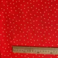 Red gold star print fabric tablecloth DIY handmade material detail flat lay design - Red (SZBA169206)