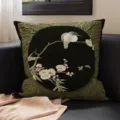 Chinesischer bestickter Sofakissenbezug mit traditionellem Blumen- und Vogelkunstdesign für Zuhause. - 35x35cm / Nur Kissenbezug / Chinesische Retro Blumen und Vögel (SBZA287003)