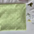 Pastoral green star print fabric, cute dorm desk tablecloth, DIY handmade cloth decor. - 60x40cm (Small Cover) / Star Print (SZBA163203)