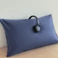 Blue long bolster pillow for bedside or dorm room decor, soft, comfortable and cozy. - Sea Blue (SBZA215005)