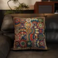 Amerikanisches Retro Kissen quadratisch Boho Mandala Sofa Kissen weich Wohnzimmer - 35x35cm (Nur Bezug) / Retro Mandala Stil (SBZA128102)