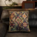 Vintage quadratisches Zierkissen fuer Sofa, retro dekorativer Kissenbezug mit Füllung. - 35x35cm (Nur Bezug) / Mid-Century Patchwork-Stil (SBZA128103)