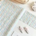 Korean style retro blue floral polka dot fabric home table cloth photography background - Light Blue Floral Polka Dot Style (SZBA163505)