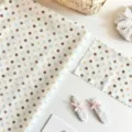 Korean vintage polka dot fabric set with matching hair accessories for home photography. - Vintage Polka Dot Style (SZBA163506)