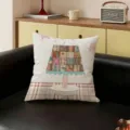 Ρετρό μαξιλάρι patchwork με σχέδιο λάμπας, αμερικανικό country στυλ για τον καναπέ. - 35x35CM / Μόνο Κάλυμμα