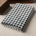 Black and white checkered fabric detail, perfect for DIY crafts, home decor and stylish desk tablecloths. - 30x20cm / Black White Grid