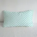 Cojín largo de estrellas verde menta con estrellas grises, suave almohada de cama y sofá. - Azul Cielo con Estrellas Grises (SBZA203509)