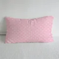 Almohada larga rosa con estrellas para cama, cojín de sofá minimalista y cómodo soporte. - Rosa Claro con Estrellas Blancas (SBZA203512)