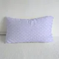 Cojín largo morado con estrellas, cojín minimalista estilo coreano para cama, sofá y coche. - Púrpura con Estrellas Blancas (SBZA203513)