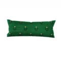 Gros plan détaillé du long coussin vert imprimé sapin de Noël, douce déco de fête coussin - 50x30cm (Taie d'Oreiller Seule) / Style Vert (SBZA037003)