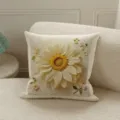 Decorative sunflower throw pillow cover for sofa living room, soft fabric cushion case. - Sunflower Style 3 (SBZA302803) / 35x35cm (Without Core)