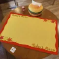 Cartoon dining table mat, cute restaurant tableware pad, linen placemat for home desk. - Wave Edge Tomato (GL05)