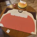 Cartoon dog table mat linen placemat cute dining table decor cute animal background cloth - Big Mouth Dog (GL06)