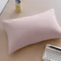 Detailed view of the soft pink decorative pillow, adding a cozy Korean style to your room. - Pink (SBZA215009)