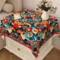 Tovaglia stile bohémien copertura antipolvere con motivo etnico colorato per decorare tavolino. - Bohémien 27 / 40x40cm