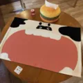 Cute Cartoon Animal Cotton Linen Table Mat Placemat Funny Big Mouth Dog Tablecloth Decor - Funny Big Mouth Animal (GL08)