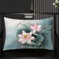 New Chinese style lotus throw pillow retro floral waist cushion sofa decorative pillow cover - Style 6 (SBZA267906)