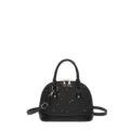 Bolso de hombro negro con diseño de concha y estrellas, elegante bolso de mano. - Negro