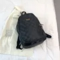 Schwarzer karierter Rucksack, stilvoller Unisex-Reiserucksack mit lässigem Design und Riemen. - Schwarzes Gitter