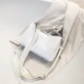 Weißes Damen Umhängehandtasche mit Krokodilmuster modische Freizeittasche für Alltag. - Weiß