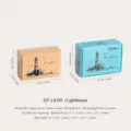 Vintage wooden stamp with lighthouse design, DIY diary decorating tool, durable beech wood material. - No.1 Lighthouse