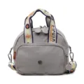 Casual nylon crossbody bag for women, stylish grey shoulder handbag with zipper pocket. - 20*9*17 / Gray